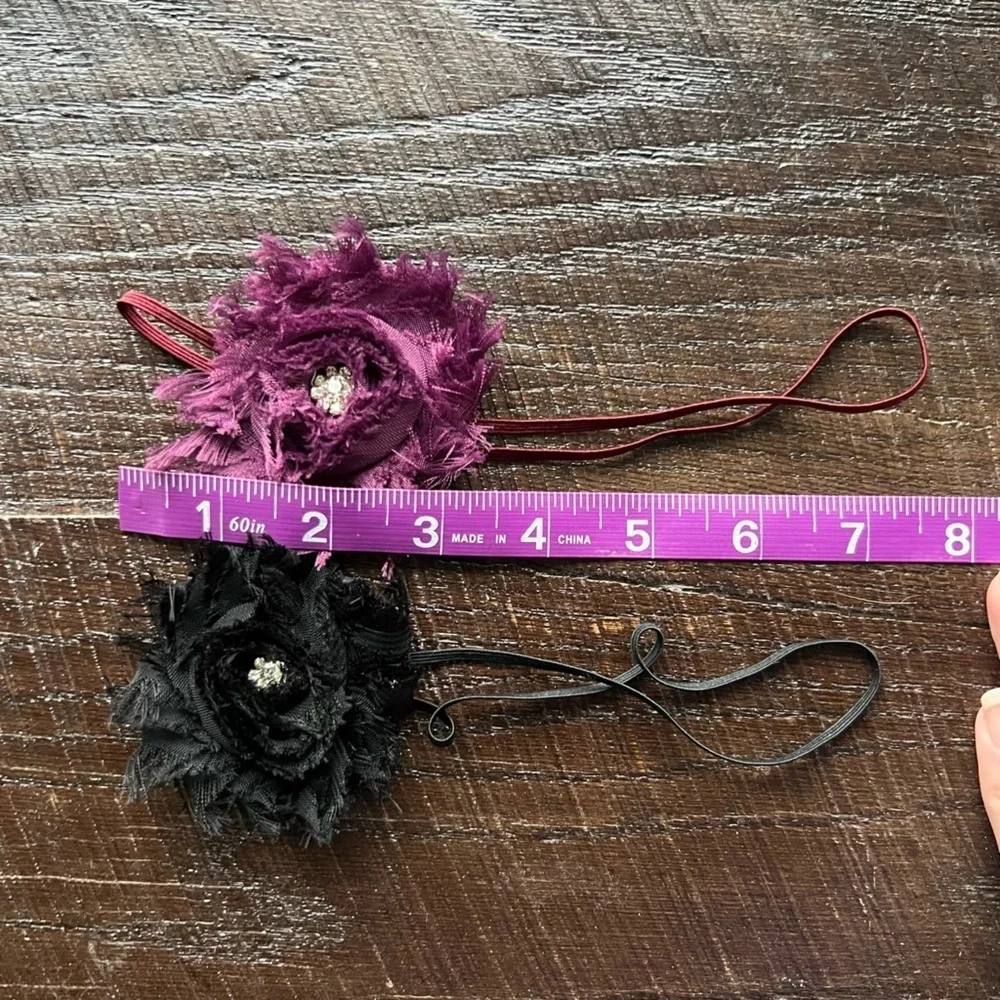 Floral headbands with rhinestone detail baby 3-18 months